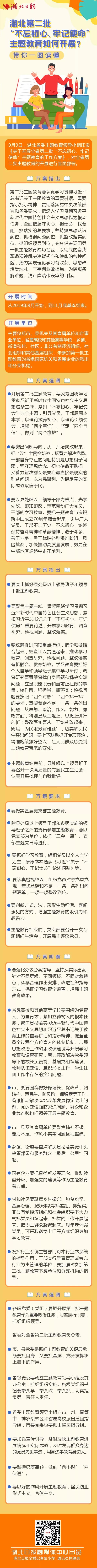 帶你一圖讀懂湖北第二批“不忘初心、牢記使命”主題教育如何開展